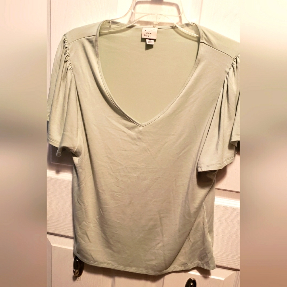 A New Day sage colored tee size M